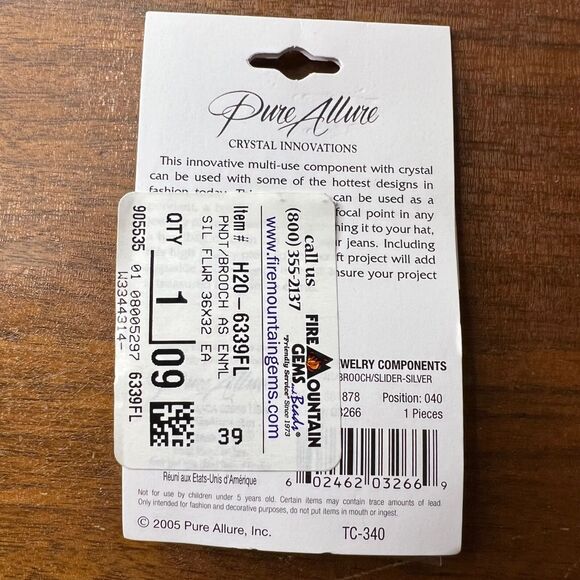 Assorted Jewelry Making Brooch Pins and Pendant Spacers with Swarovski Crystals - Picture 16 of 16